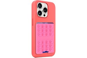 MZANNI Suction Phone Card Holder,Suction Grip Phone Card Holder,Suction Cup Phone Card Holder,Phone Card Holder,Hands-Free, Suction Grip for iPhone and Android, Grip Holder for Selfies and Videos(Pink)