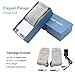 Rabbitroom Unisex Rechargeable Battery Electric Heated Socks Kit, Thick Knitting Thermal Sox Care Chronically Cold Feet, Winter Warm Cotton Crew Socks for Outdoor Hunting Skiing, Free Size (Gray)