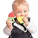 Ike & Leo Teething Toys| Baby Infant and Toddler with Pacifier Clip/Teether Holder | Best for Sore Gums Pain Relief | Eco Friendly BPA Free & Freezer Safe |Set of 4 Silicone Teethers (Assorted Fruits)