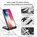 Wireless Charger, ELLESYE 3-Coil Qi Wireless Charger Stand Compatible iPhone X, iPhone 8/8 Plus, Galaxy Note 9/S9/S9 Plus/Note8/S8/S8 Plus/S7/S7 Edge/S6 Edge Plus, LG G6 and All QI-Enabled Devices