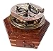 MAH Brass Magnetic Sundial Compass for Birthday, Grandfather, Baptism, Father's Day, Partner, Best Man, Anniversary, Farewell, Graduation, Christmas, Home Décor Vintage Style Sundial with Gift Box.