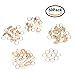 Jaciya 50pcs Gold Hair Braid Hair Pins Ring Shell Hands Leaves Star Pendant Rings Set Hair Clip Headband Hair Accessories