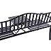 SUPERJARE Outdoor Patio Chair with Middle Table, Graden Bench for 2 Person, Black