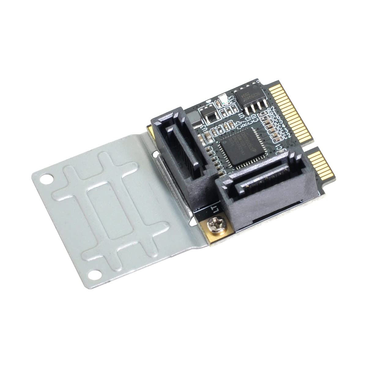 cablecc Mini PCI-E PCI Express to SATA 3.0 Dual Ports Adapter Converter Hard Drive Expansion Card