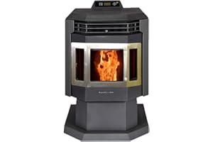 Comfortbilt HP21 Pedestal Wood Pellet Stove EPA Certified Heats 2,400 ft² 40 lb. Hopper (Stainless Steel)