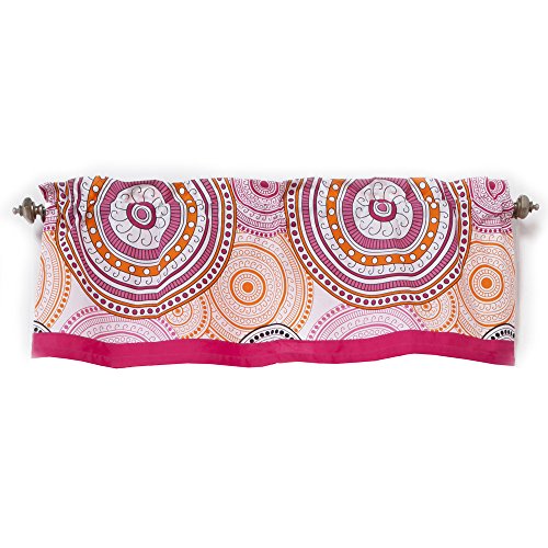 One Grace Place Sophia Lolita Valance, White, Pink, Berry, Orange, Black