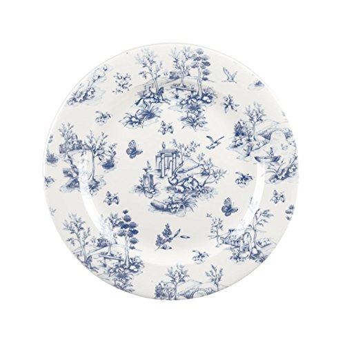 Churchill Super Vitrified GF310 Porcelain Vintage Plate, Prague Toile Print, 305 mm Diameter (Pack of 6)