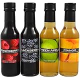 Infused Balsamic Quartetto - Raspberry, Blackberry, Green Apple & Mango (Pack of 4 x 150ml)