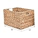 Westerly 2 Decorative Hand-Woven Water Hyacinth Wicker Storage Basket, 16 by 11 by 11 Ideal for Shelving Units