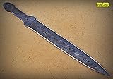 Poshland BB-1260, Handmade Damascus Steel Blank Blade Full Tang Dagger Knife