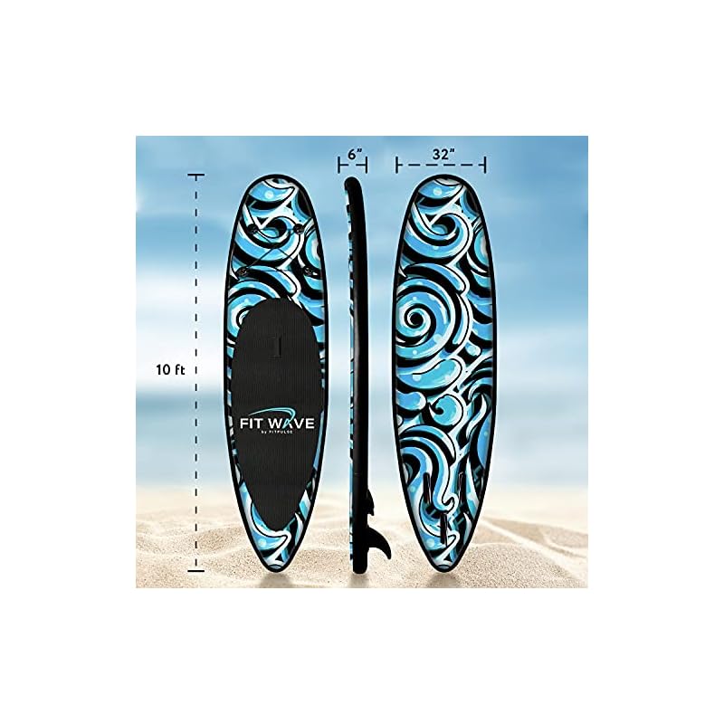 FITWAVE Paddle Board 9.5ft + Kit Inflatable Paddle Boards for Adults