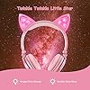 Kids-Cat-Ear-Headphones-for-Girls-Tablet-School-Supplies-Gifts-Light-Up-Wired-Adjustable-Kids-Headphones-Foldable-Over-Ear-Game-Headset-for-Travel-Birthday-ChristmasPeach esonstyle Kids Headphones for Girls, Cat Ear Headphones with Led Light and Volume Limit, Wired Foldable Headphones On…