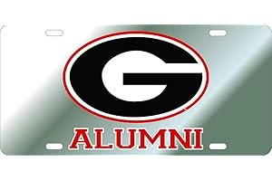 Elite Fan Shop NCAA Mirrored Acrylic License Plate Alumni