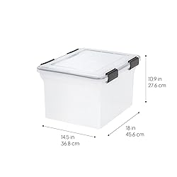IRIS USA File Box WeatherPro File Organizer Plastic