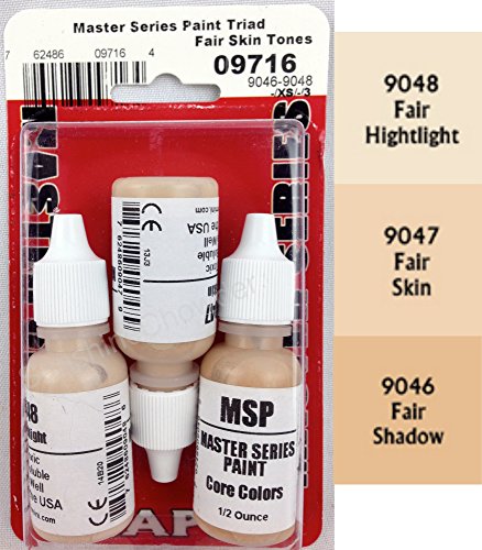 Fair Skin Tones, 3 Master Series Paint 1/2 Ounce Dropper Bottles, Reaper 09716