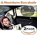 Premium Quality Auto Side Window Sun Shade, Able to Block Over 97% of Harmful UV Rays, Protect Kids And Pet from Sun Glare and Heat, More Than A Mesh Side Sun Shade, Pack of 2
