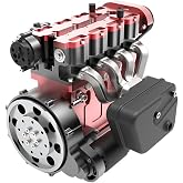 ENGINEDIY GS-L4 Engine Model Kit withTurbocharger | Inline 4-Cylinder Four-Stroke Electric Engine Model That Works for Adults, RTR