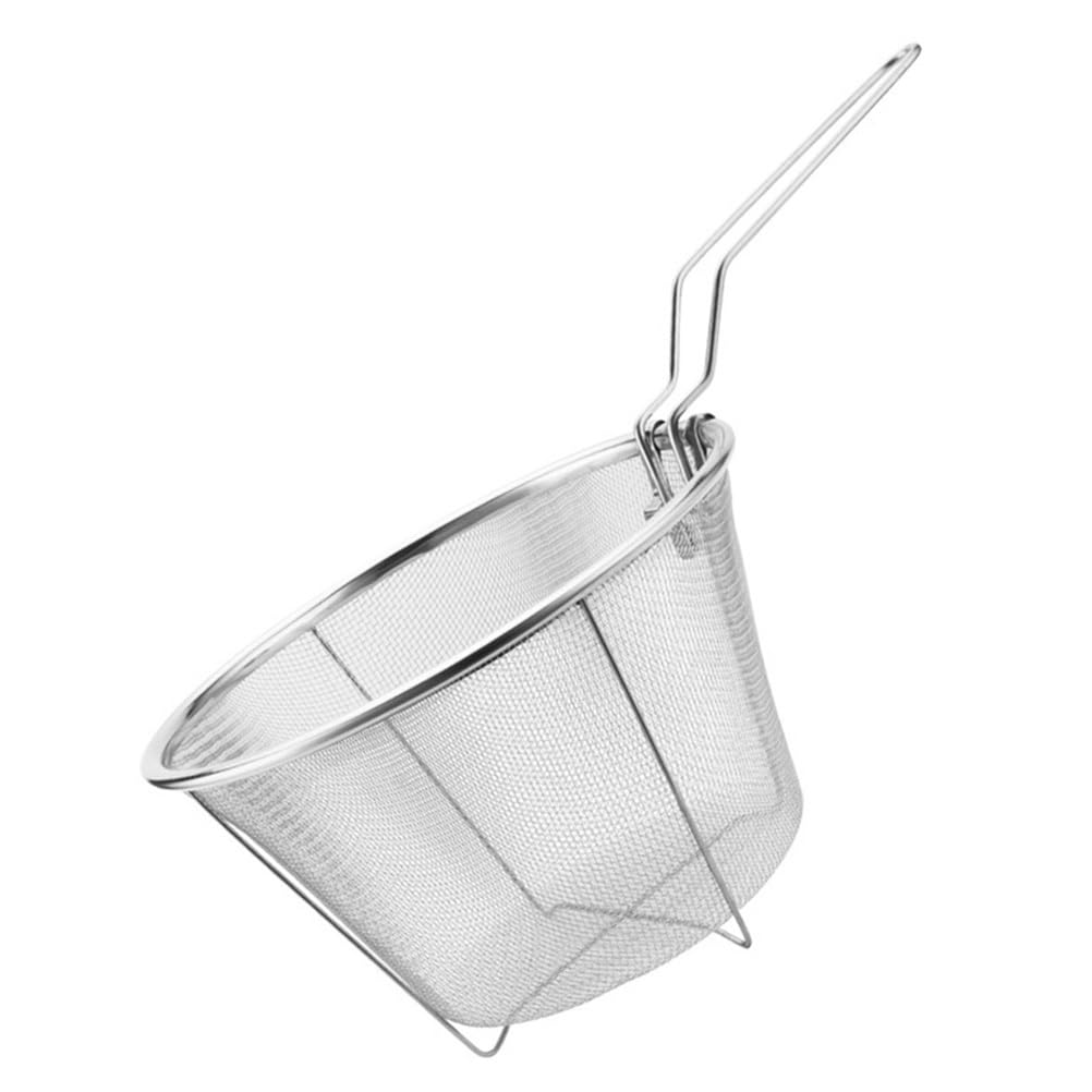 Angoily Chip Basket, Stainless Steel Frying Pan Deep Fryer Basket for Straining French Fries and Various Food, Kitchen Sieve
