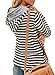 Dearlove Women's Striped Button Long Sleeve Double Hood Sweatshirts Hoodie