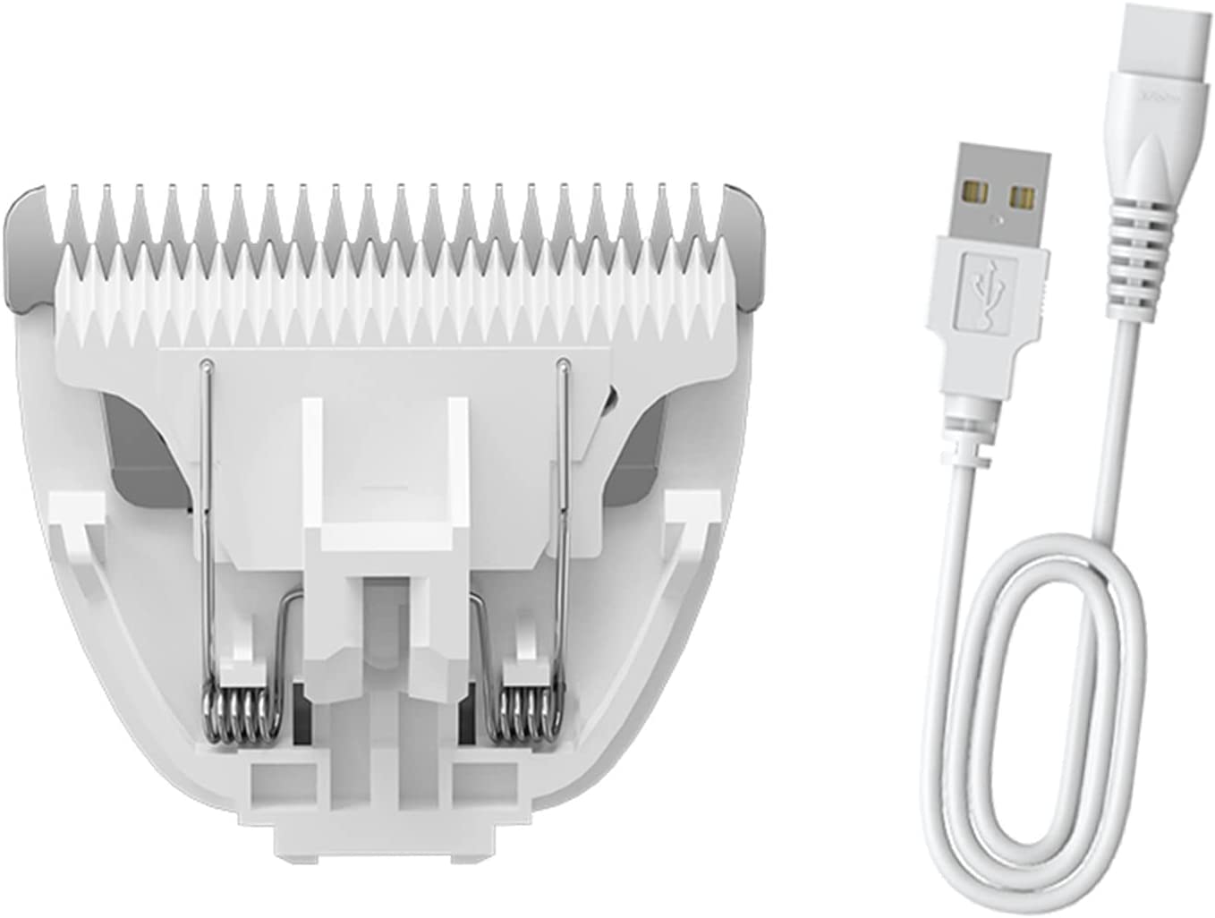 Replaceable Charging Cable&Standard Size Ceramic Blade Set,Pet Dog Hair Clipper Cat Trimmer Used Blade