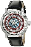 Marvel Captain America Men's W002545 Captain America Analog Display Analog Quartz Black Watch