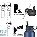 the flow Wide Mouth Bottles Three Lids Pack – Straw, Flip and Carabiner Lid, 2.28” (58 cm) Wide Mouth Water Bottles Compatible, BPA Free