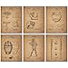 BigWig Prints Vintage Baseball Decor - Baseball Wall Decor, Poster, Wall Art, Vintage Sports Art, Posters For Bedroom, Man Cave - Unframed Set Of 6 (8x10)