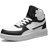 WANWEISI. Men's Fashion High Top Leather Street Sneakers Sports Casual Shoes