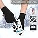Cevapro Running Gloves Touch Screen Gloves Lightweight Winter Gloves Men Women (Black, M)