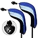 Andux Pack of 2 (All The Same Size) Mesh Golf Hybrid Club Head Covers with Dial No. Tags