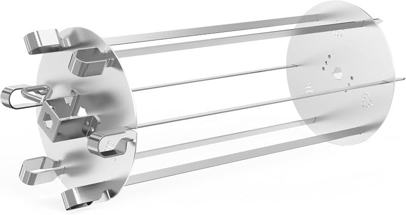 OnlyFire BRK-6038 Stainless Rotating Skewer System for Rotisserie Grills