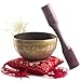 Silent Mind ~ Hand Hammered B Crown Chakra Tibetan Singing Bowl Set ~ For Chakra Healing, Prayer,Yoga, and Mindfulness ~ Lotus Flower Mallet & Cushion ~ Handmade In Nepal ~ Perfect Gift