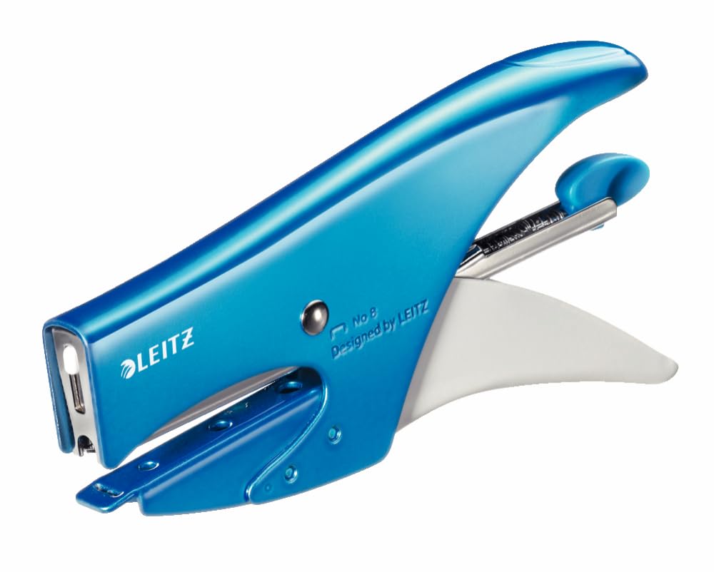 Leitz Rear Loading Metal Stapler 15 fogli Blue Metallized