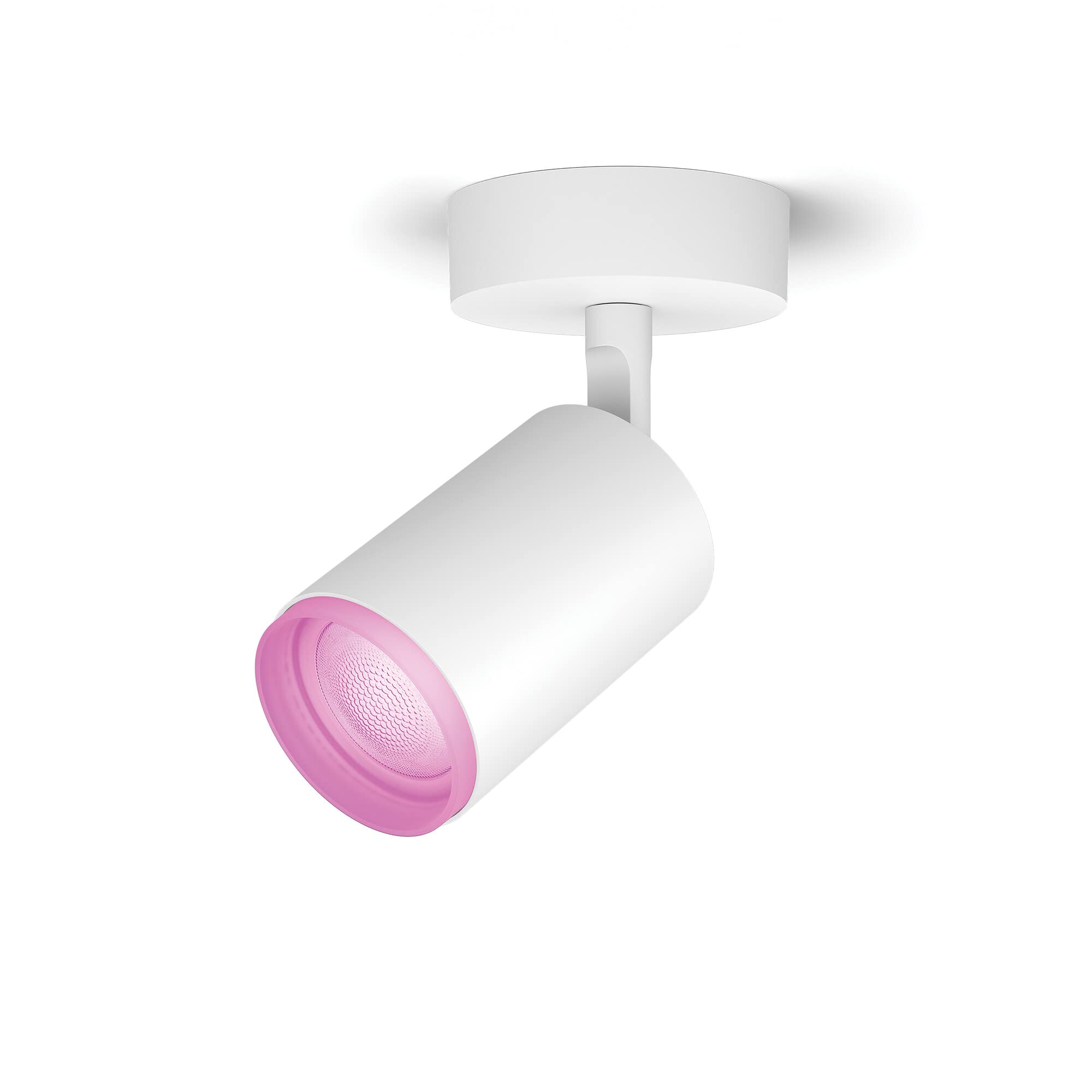 Philips Hue Fugato White & Colour Ambiance Smart Single Ceiling Spotlight LED (GU10) with Bluetooth, White, Compatible with Alexa, Google Assistant and Apple HomeKit