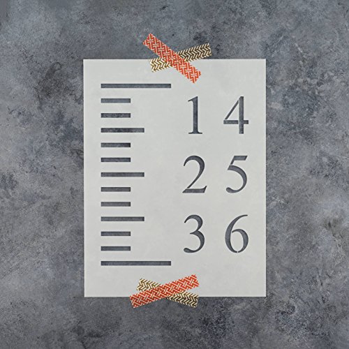 Growth Chart Stencil Template - Reusable Stencil for Growth Chart Rulers - Better than Decals!