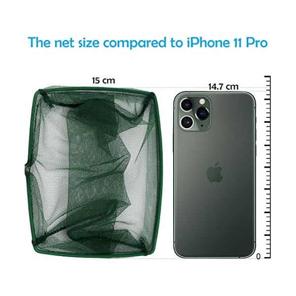 Uniclife-15cm-Aquarium-Fish-Net-Fine-Mesh-Fish-Catch-Nets-with-Plastic-Handle-Green Uniclife 10/15/20/25 cm Aquarium Fish Net Fine Mesh Fish Catch Nets with Plastic Handle - Green