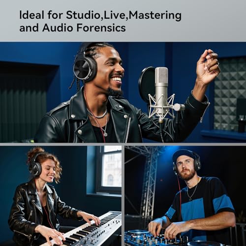 OneOdio Pro-10 Over Ear Wired Headphones for School Studio Monitor & Mixing DJ Stereo Headsets, 50mm Neodymium Drivers, in-Line Mic, 3.5mm/6.35mm Jack for AMP Computer Recording Phone Piano Guitar