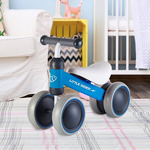 Ashtonbee Baby Balance Bike - Indoor Outdoor Blue Bicycle for Children Ages 10-24 Months