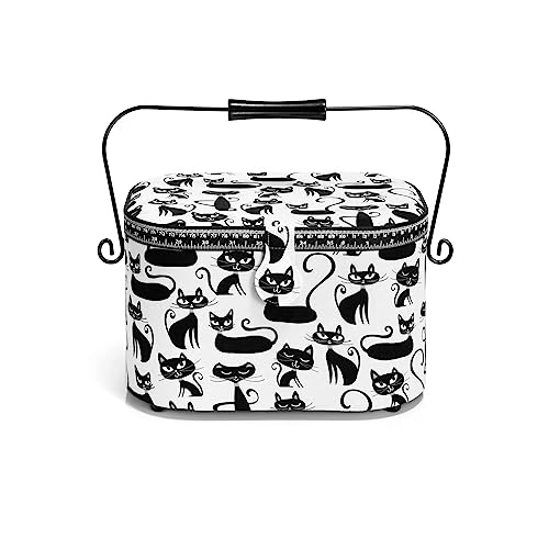 Sewing Basket L Cats