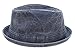 MIRMARU Men's Denim Washed Cotton Casual Vintage Style Pork Pie Fedora Sun Hat