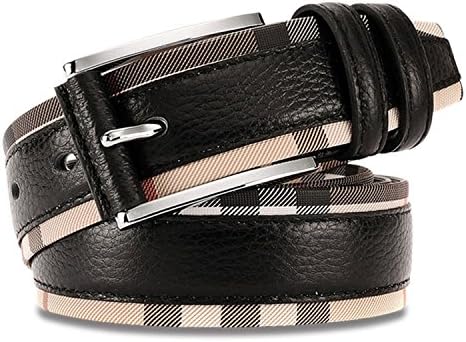 Carolyn Jones Men Belts Luxury Brand Cowskin Fashion Pin Buckle Genuine Leather Belts Cinto Macho Black 110Cm