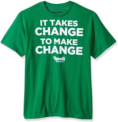 Silicon Valley Men's Hooli Quote It Takes Change Graphic Tee, Kelly, X-Large