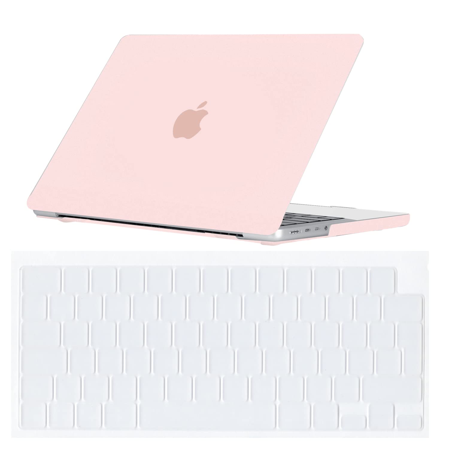 Se7enline Compatible with 2024 2023 2022 2021 MacBook Pro 16 inch Case Hard Shell Laptop Cover for 16-inch MacBook Pro New Model A2991 A3403 A2780 A2485 M4 M3 M2 M1 &Keyboard Skin,Chalk Pink