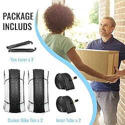 2-Pack Cruiser Bike Tires Set: MOHEGIA 26 x 2.125