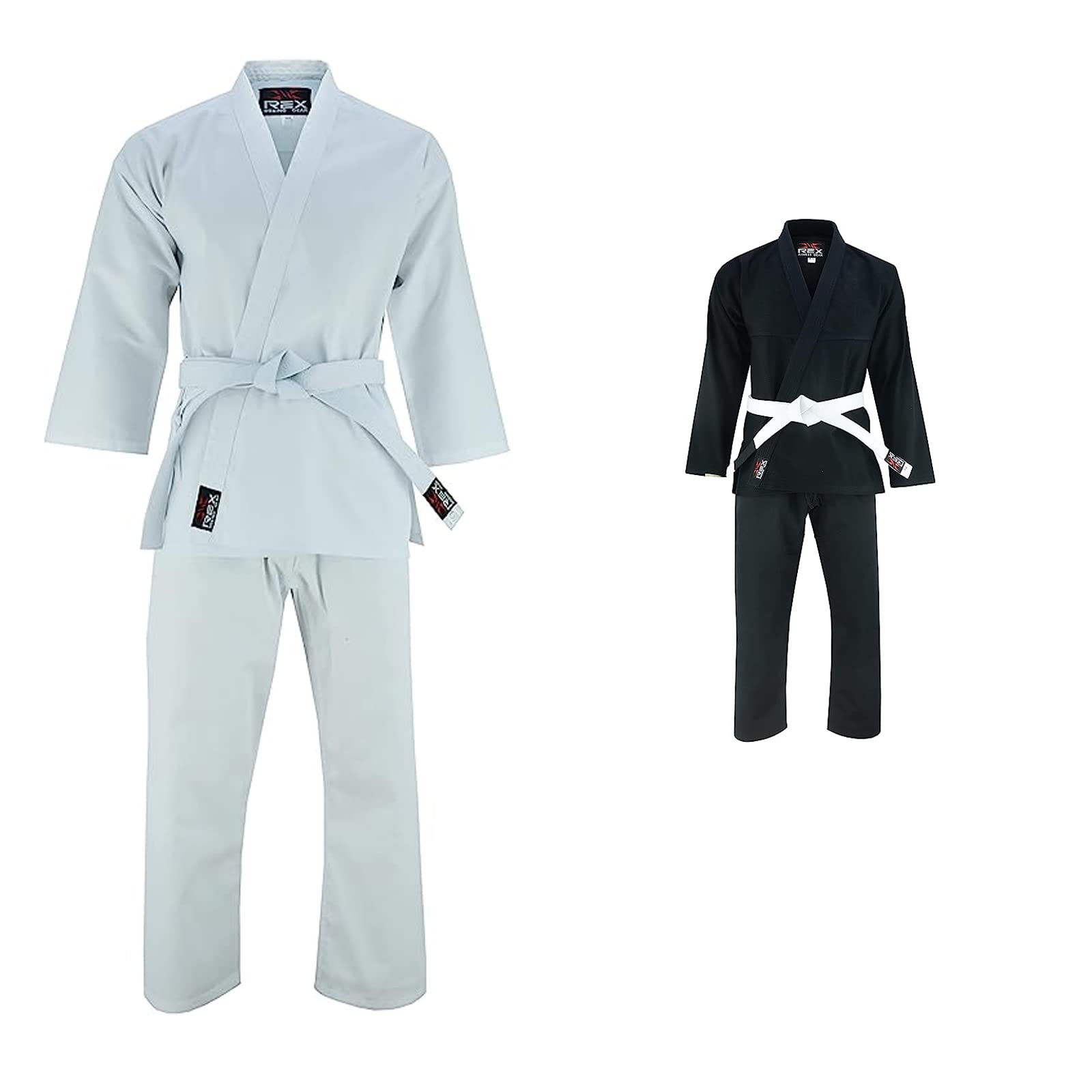 Photo 1 of Rex Sports Karate Uniform for Kids & Adults Lightweight Student Karate Gi Martial Arts Uniform with Belt (White, 2)