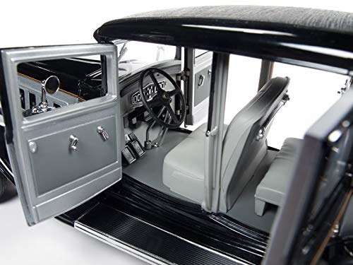 1931 Peerless Master 8 Sedan Black and Silver Limited Edition to 1,500 Pieces Worldwide 1/18 Diecast Model Car by Autoworld AW252 - Thumbnail 3