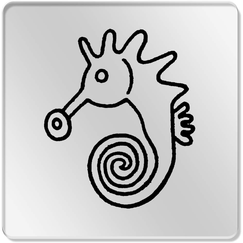 Azeeda 6 x Caballo de Mar 95mm Cuadrado Acr&iacute;lico Transparente Posavasos Utensilios de bar CR00092110 Posavasos