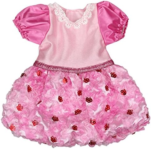 AOFUL Baby Doll Pink Dress for 18โ American Girl Dolls and More