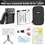 Must Have Accessory Kit for Canon Powershot Elph 190 is, ELPH 180, ELPH 150 is, ELPH 350 HS, A2500, ELPH 170 is, ELPH 160, ELPH 360 HS Camera Includes Replacement NB-11L Battery + Charger + Case ++