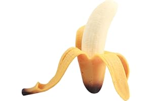 Simulation Banana Stress Toy, 5.9 Inch Soft Plastic Squeeze Toys, Cute Fruit Stress Squeeze Toy, Portable Relief Toys Adults 
